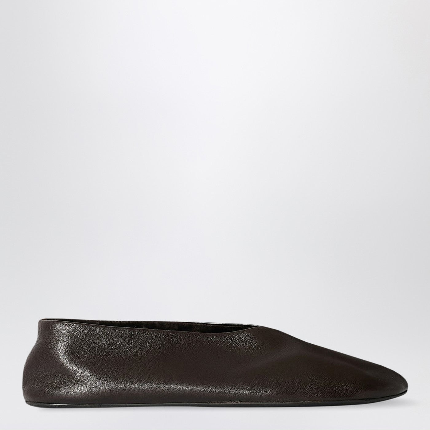 Stella Slipper braun aus Leder und Shearling