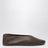 Slipper Stella marroni in pelle e shearling