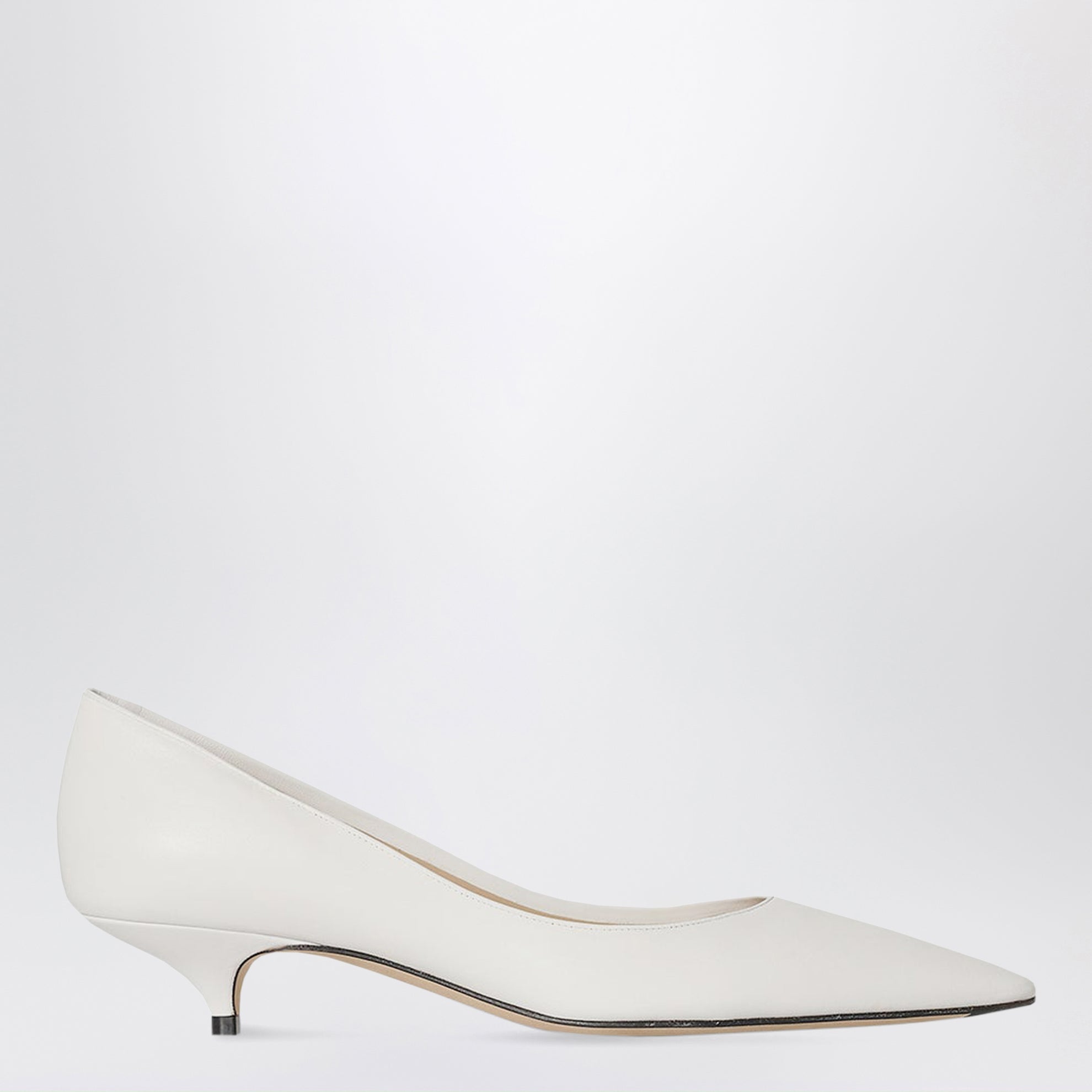 Décolleté Liisa bianca in pelle di agnello