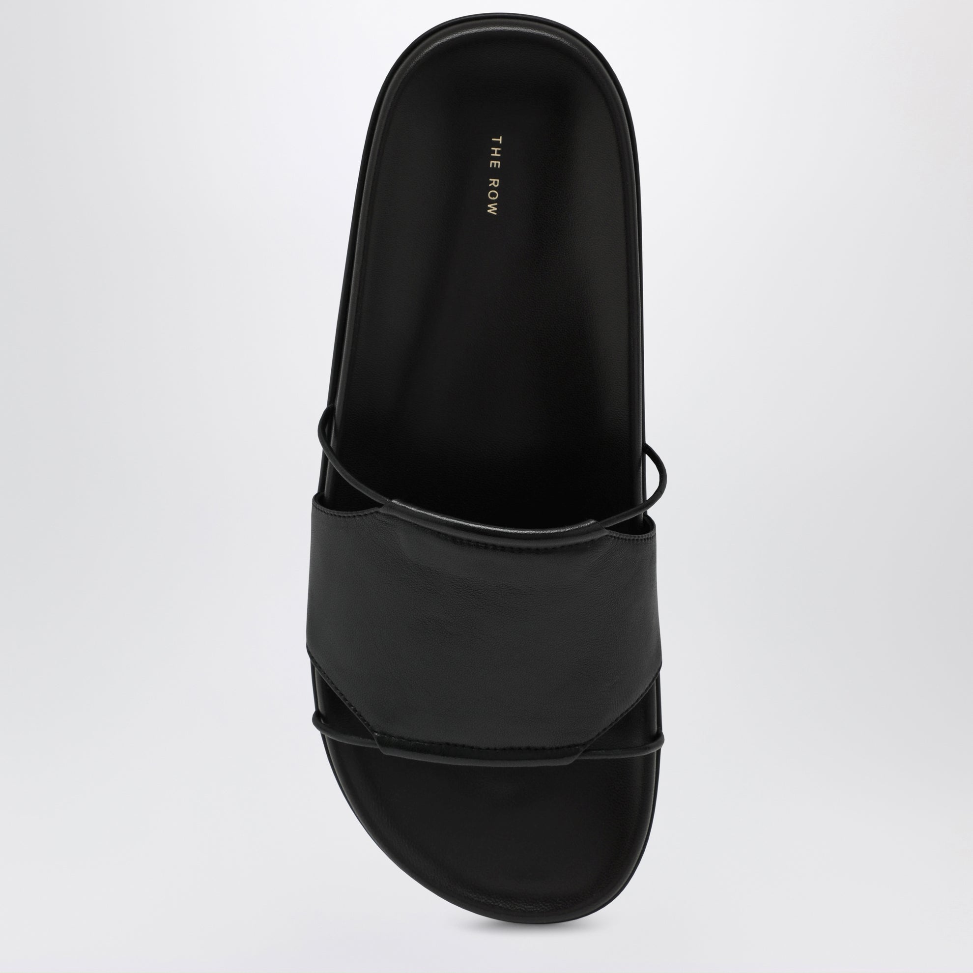 Vivienne Slide Sandalen aus schwarzem Nappaleder