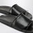 Vivienne Slide Sandalen aus schwarzem Nappaleder
