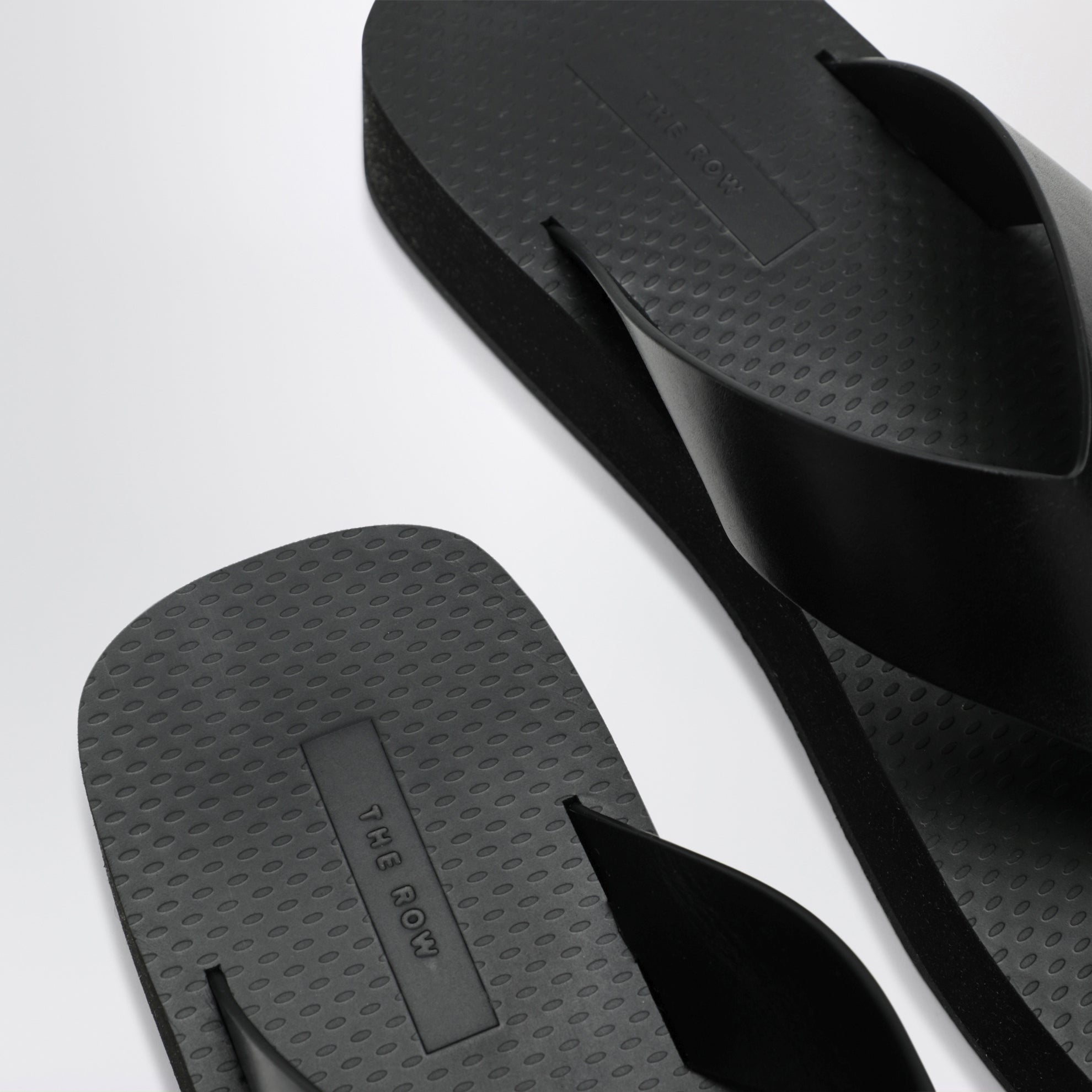 Schwarze Dune Zehentrenner aus Leder