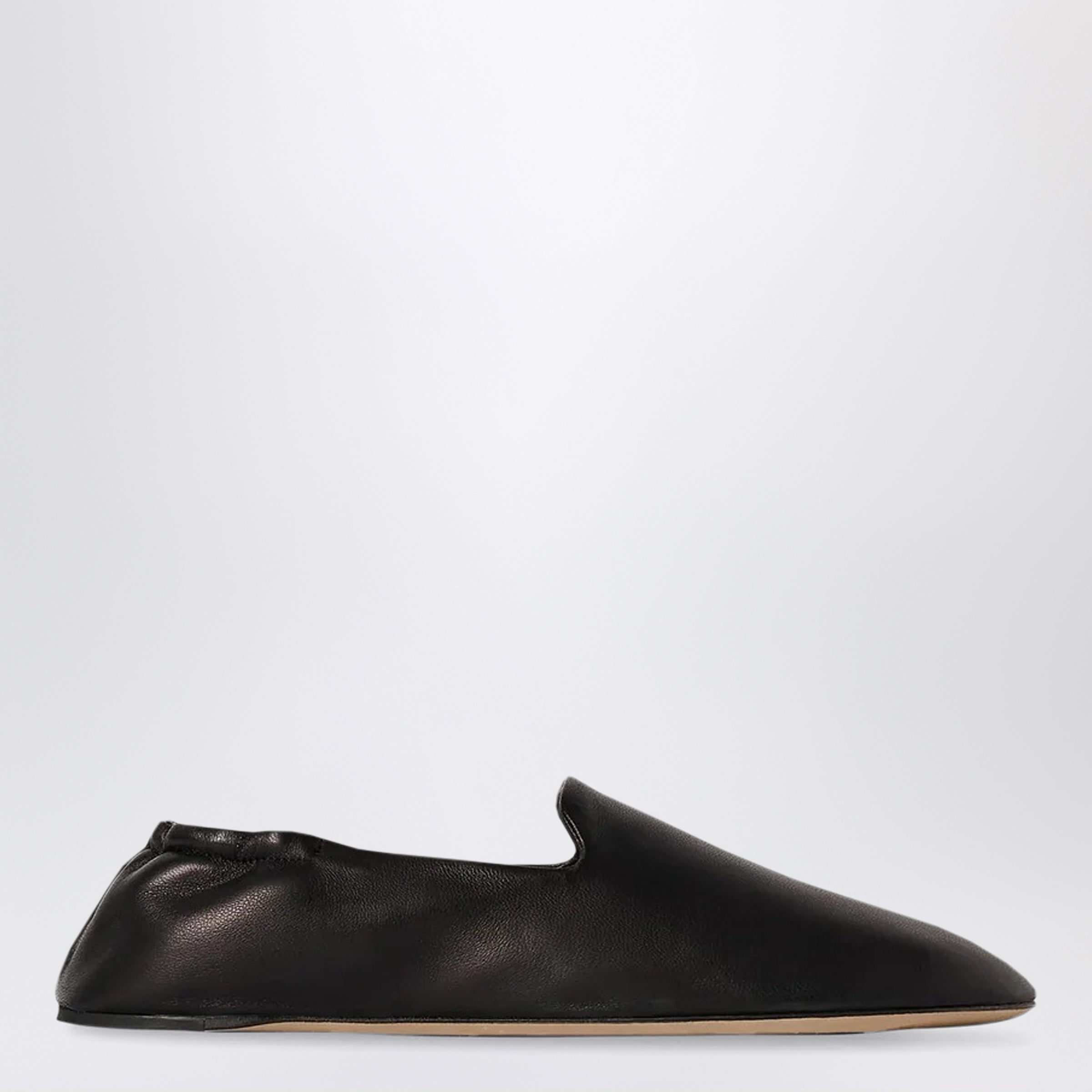 The Row Casa Slipper in lamb nappa leather black | TheDoubleF