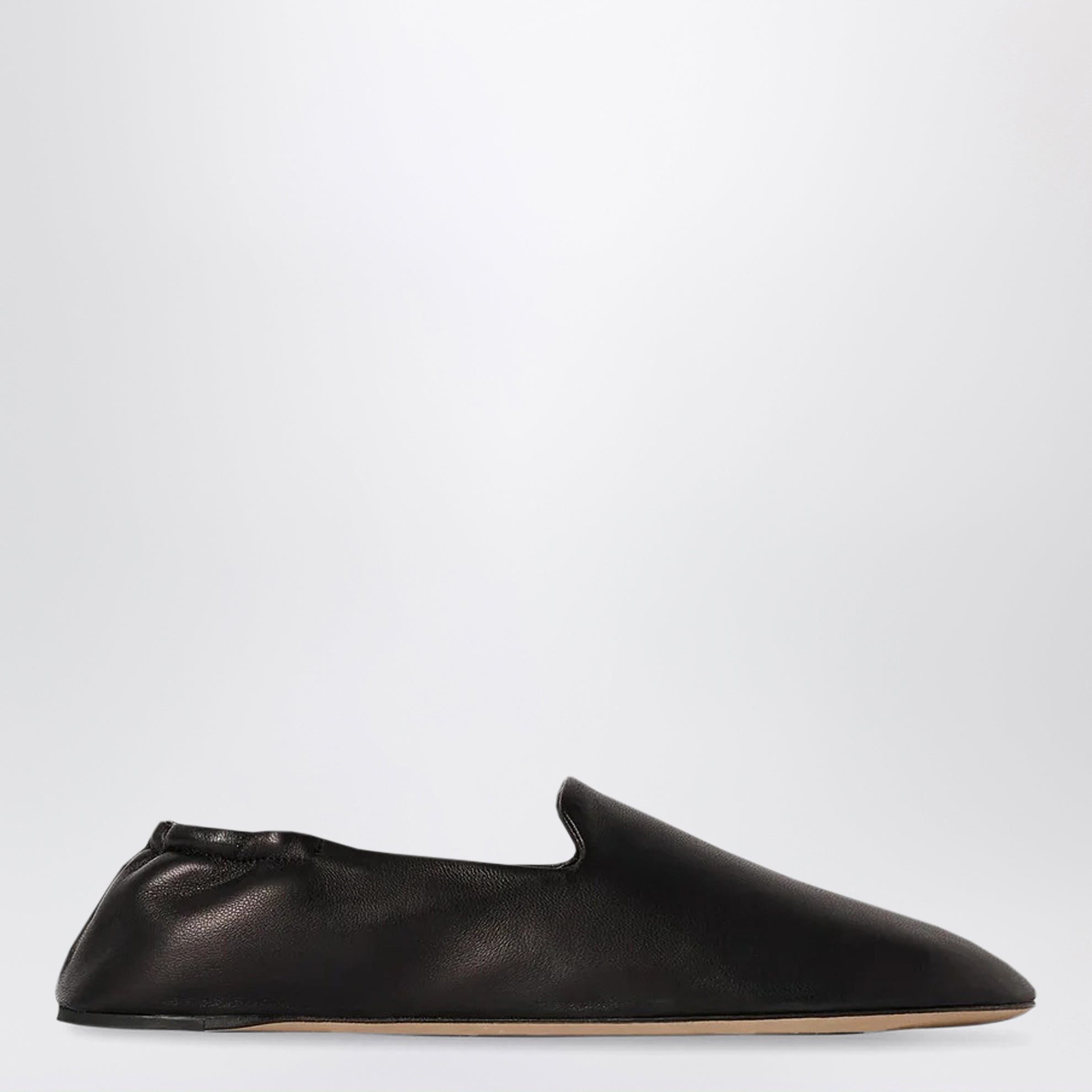 Slipper Casa in nappa nera