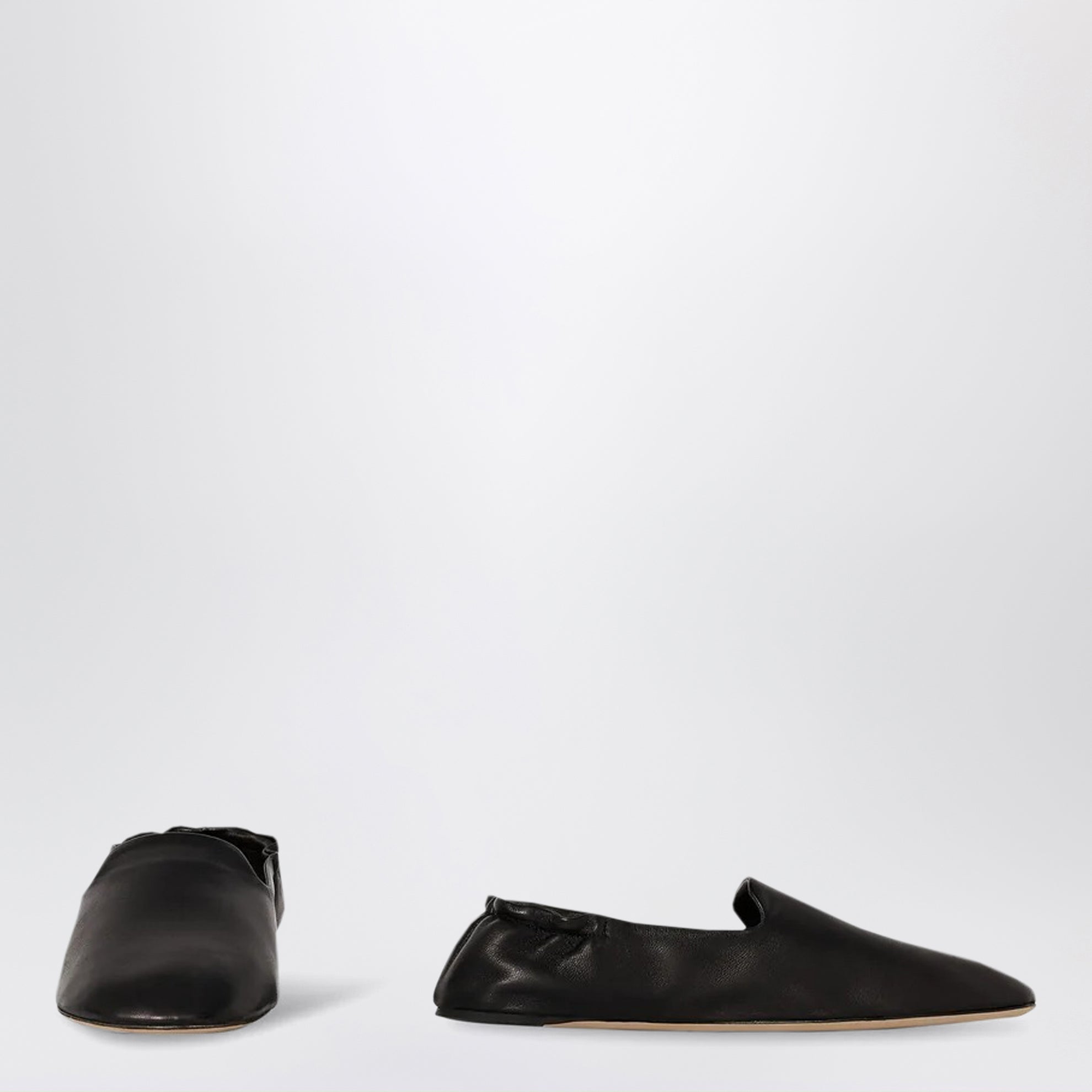 Slipper Casa in nappa nera