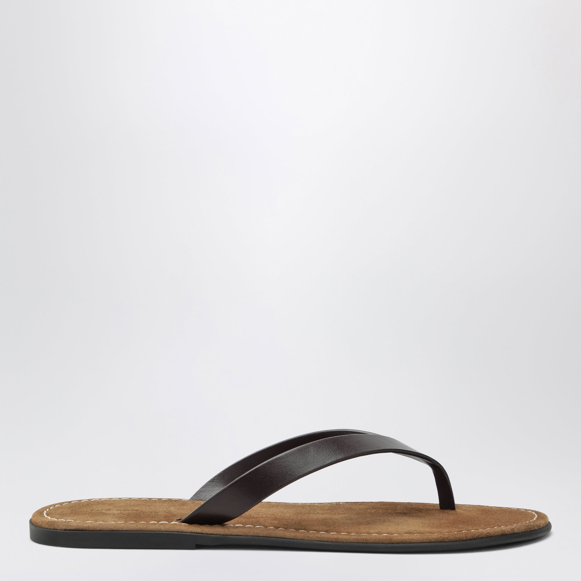 Infradito in pelle marrone