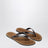 Flip-Flops aus Kalbsleder in Braun