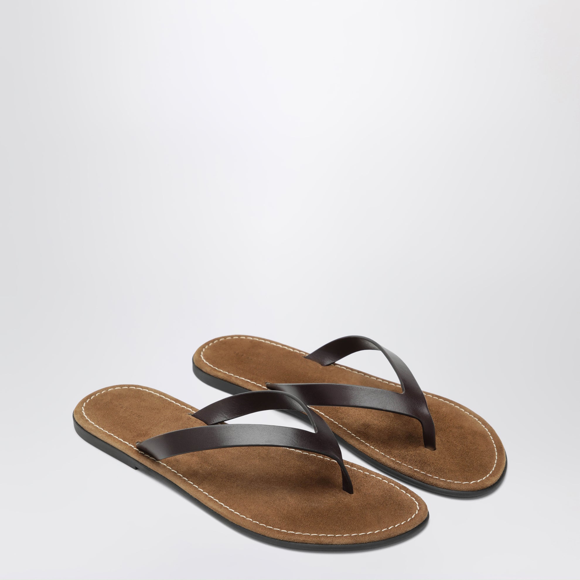 Infradito in pelle marrone