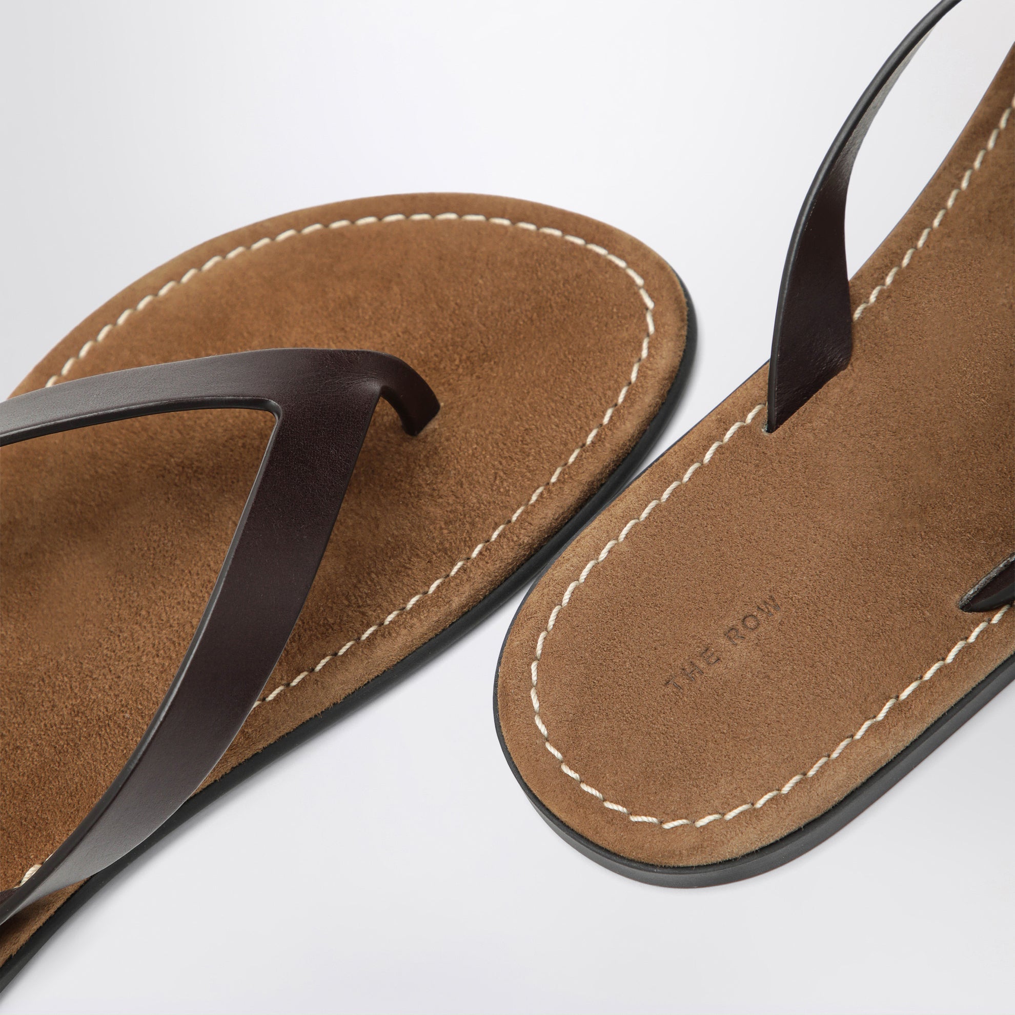 Infradito in pelle marrone