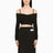 Black top with boat neckline