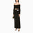 Black top with boat neckline