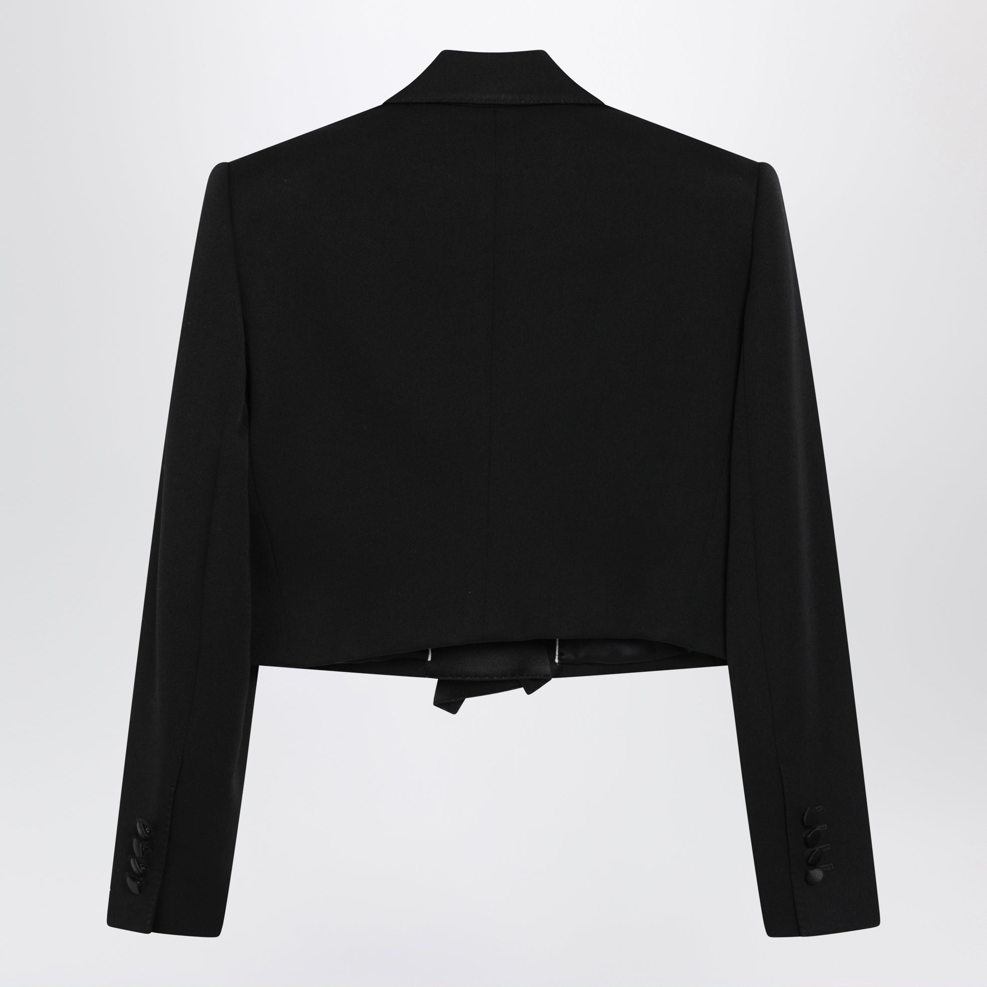 Black wool gabardine spencer tuxedo