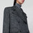 Dark grey short oversized striped jacket