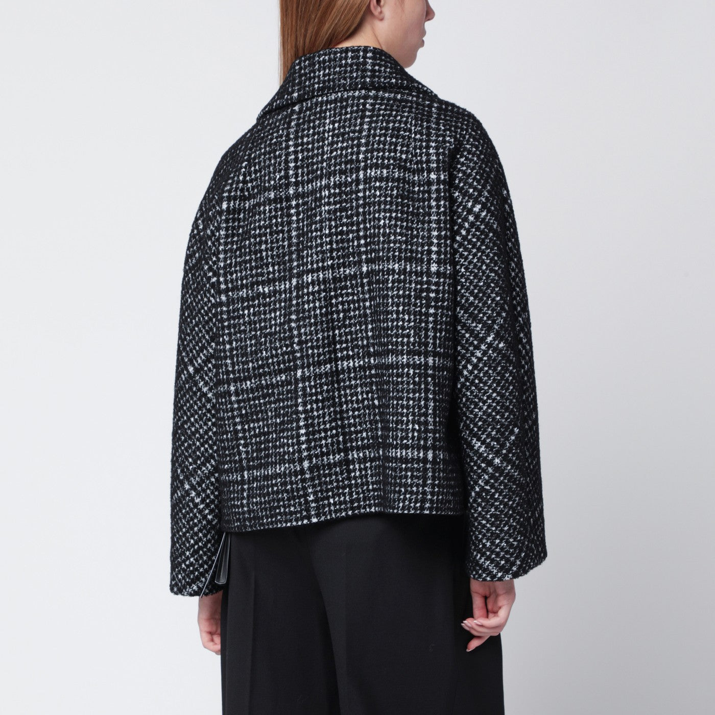 Black/white houndstooth jacket