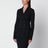 Black double-breasted wool jacket