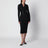 Black double-breasted wool jacket
