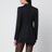 Blazer doppiopetto gessato nero in lana vergine