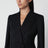 Blazer doppiopetto gessato nero in lana vergine