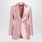 Giacca monopetto in shantung di seta rosa confetto