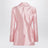 Giacca monopetto in shantung di seta rosa confetto