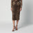 Leopard-print cady skirt