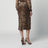 Leopard-print cady skirt