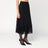 Gonna midi in chiffon e pizzo nera
