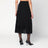 Gonna midi in chiffon e pizzo nera