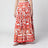 Long Maiolica-print cotton poplin skirt in orange