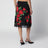 Rock mit Blumenmuster aus Seidenmischung und Spitze