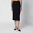 Jupe midi noire en laine vierge