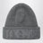 Grey wool beanie with logo embroidery