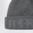 Grey wool beanie with logo embroidery