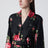 Black Vanity shirt with Bouquet rose print