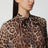 Leopard-print silk georgette shirt