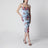 Midi dress in twill with floral print