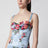 Midi dress in twill with floral print