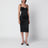 Black satin bustier dress