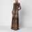 Long leopard-print dress in silk blend