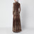Long leopard-print dress in silk blend