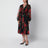 Schwarzes Kleid aus Seidenchiffon mit Rosenprint