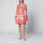 Robe kaftan Maiolica en twill de soie orange