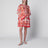 Robe kaftan Maiolica en twill de soie orange