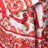 Kaftankleid aus Seidentwill mit Maiolica-Print, mehrfarbig