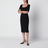 Black double wool crêpe dress