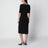Black double wool crêpe dress