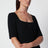 Black double wool crêpe dress