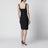 Robe fourreau noire avec détails en dentelle