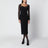 Black Floral Lace Midi Dress