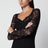 Black Floral Lace Midi Dress